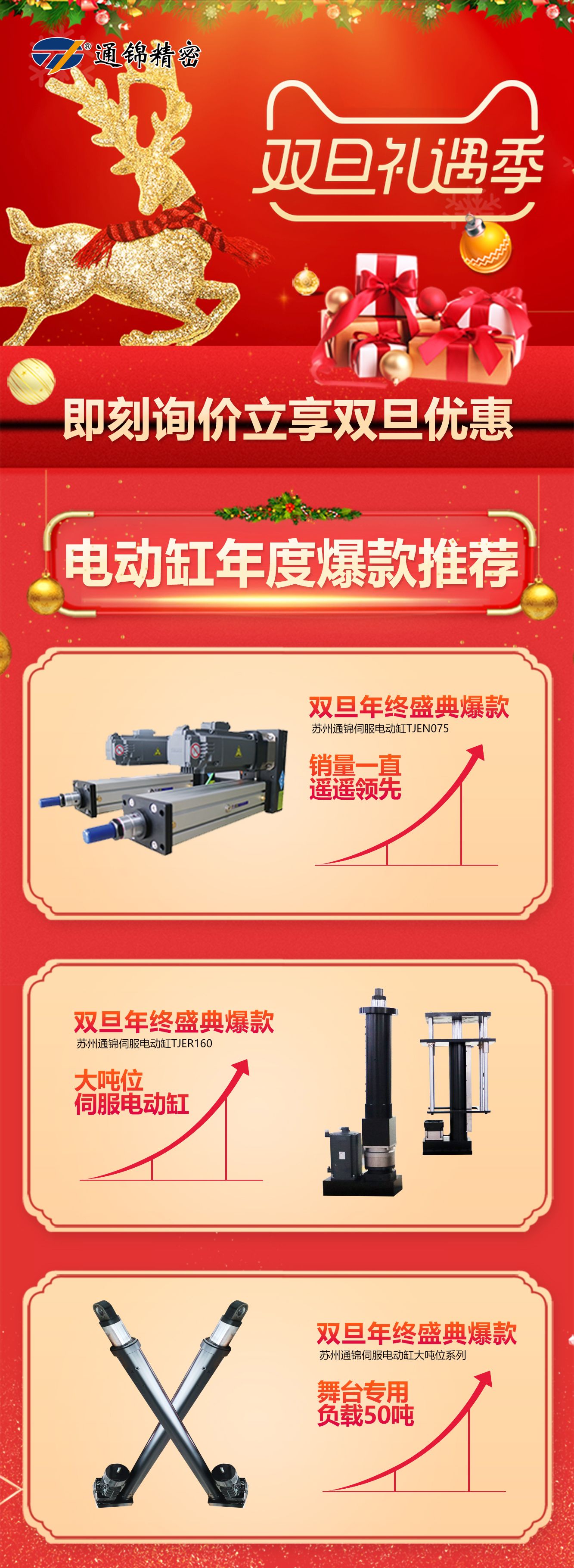 通錦伺服電動缸年度爆款產品推薦